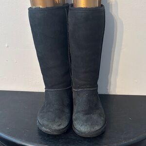 UGG Australia Classic Tall Women's Black Suede Boots